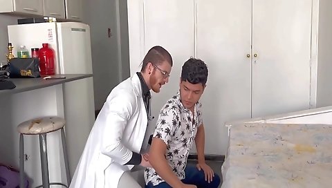 Sexy young girl with a mustoger