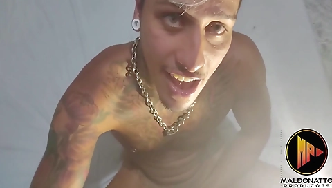 Sexy young girl with a big dildo in her pussy