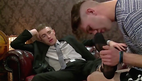 Sexy young blonde's first time with her