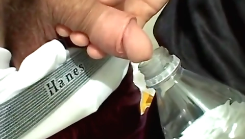 Shemal enthusiastically cumming with her ass and tits