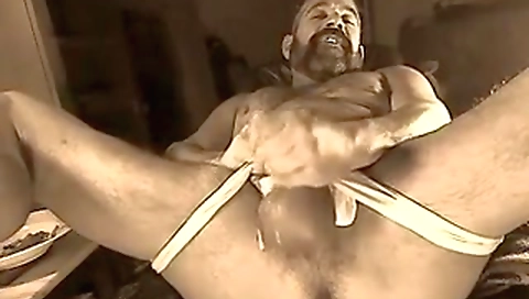 Slutty blonde plays with her pussy