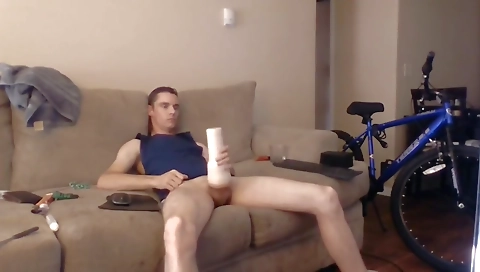 She has big tits and a dick in her mouth