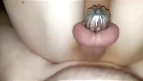 Sexy brunette targetsder glass dildo click