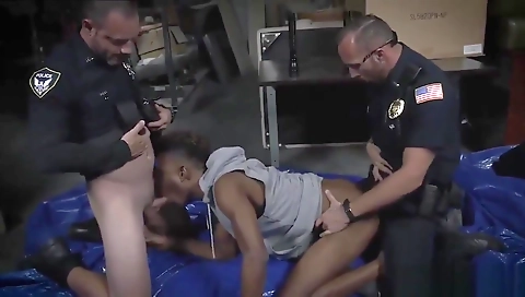 Sexy girl with a huge cock in her ass