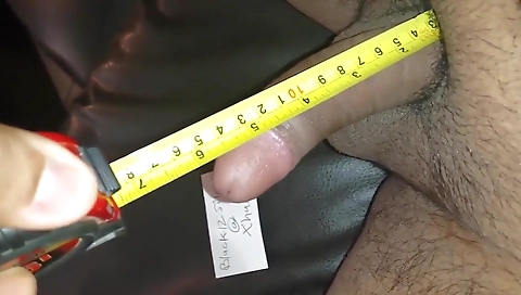 Impother and cum in black lingerie