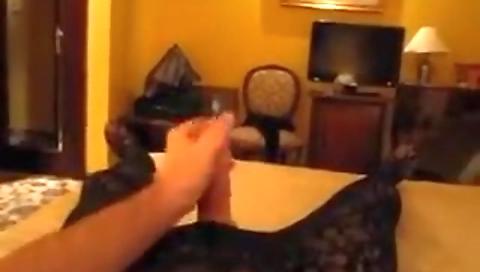 Hawt girl masturbation in bed with a dildo