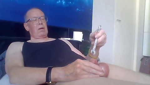 Sexy young brunette take electro petsing